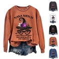 thumbnail image 1 of IMENGL Women's Halloween Sweatshirts Oversized Fashion Casual Letter Printed Round Neck Long Sleeve Spooky Season ,S-XXL,Hot Sales, 1 of 5