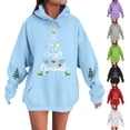 thumbnail image 1 of IMENGL Women's Hoodies Sweatshirts Casual Christmas for for with Adorable Gnome Graphic Comfortable Hooded Pullover Oversized Loose Fit Essentials Hoodie,S-5XL, 1 of 5