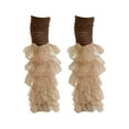 thumbnail image 1 of IMENGL Women's Sheer Knee High Stockings Breathable Gyaru Fluffy Leg WarmersGoth Leg Warmers Rib Knit Lolita Girls Boot Socks Comfortable Pantyhose Tights for Women,Brown, 1 of 5