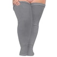 thumbnail image 1 of IMENGL Women's Sheer Knee High Stockings Comfortable Soild Plus Size Over Cotton Socks Extra Long Extra Thick T Socks Tall Socks Pantyhose Breathable Tights for Women,Gray, 1 of 7
