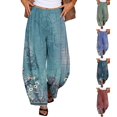 thumbnail image 1 of IMENGL Women's Wide Leg Pants Soft Barrel Baggy Elastic High Waist Comfy with Pockets Trousers Loose Casual Cropped Pant for Womens,M-XXXL, 1 of 7