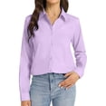 thumbnail image 1 of IMENGL Womens Long Sleeve Tops Collared V Neck Shirts Lightweight Sweatshirt 2024 Fall Fashion Clothes Multicolor L, 1 of 6