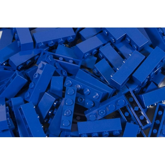 IMEX 1x4 Stud Royal Blue Interlocking Building Bricks 100 Pack Compatible With All Major Brands