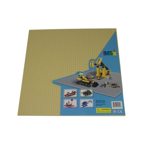 IMEX 50x50 Stud Tan Baseplates 2 Pack (15.75"x15.75") Compatible With All Major Brands