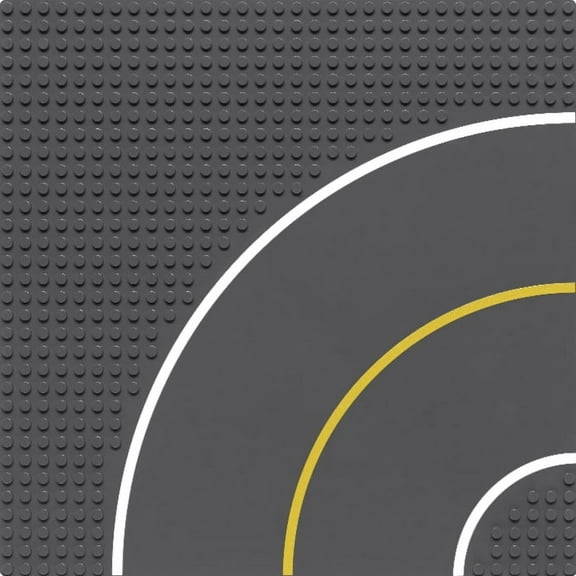 IMEX Build a Road Baseplate Set- 4 Curved Roads, 10" x 10"