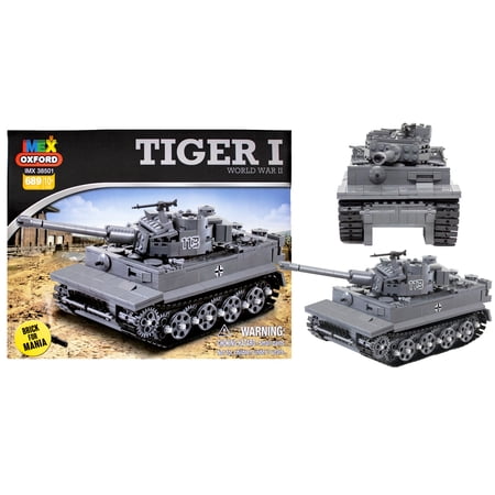 IMEX Oxford Tiger 1 German Heavy Tank Brick Building Set (689 Pieces)