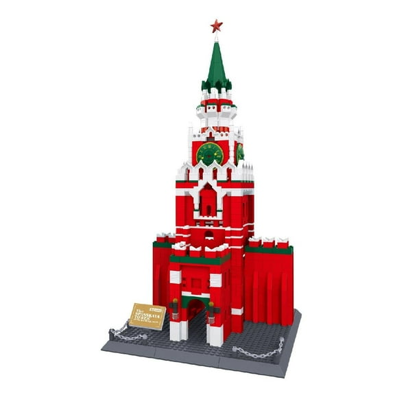IMEX Russian Spasskaya Tower of Moscow Kremlin Russia Building Block Set, 1044 Pcs