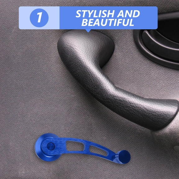 IMIKEYA 1 Set Car Window Winder Replacement Aluminum Alloy Blue for Comfortable Grip on DIY Projects