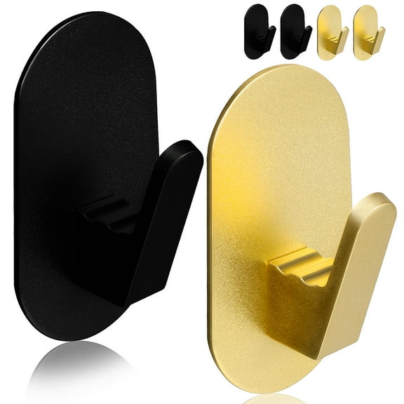 IMIKEYA 1 Set Heavy Duty Hooks for Shower Adhesive Backing Aluminium Alloy Firm Hold