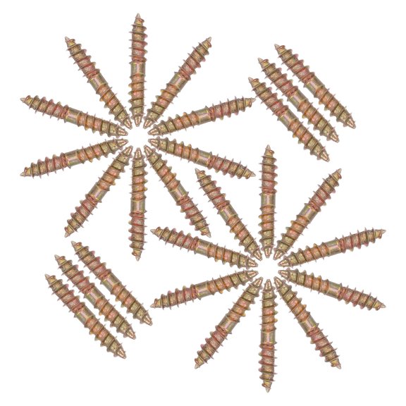 IMIKEYA 100Pcs Double Ended Self Tapping Screws for Furniture Wood Screws Golden Metal