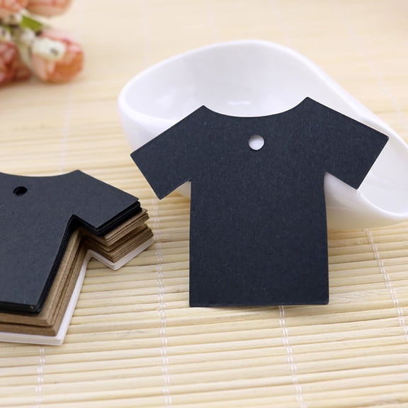 IMIKEYA 100Pcs Kraft Paper Blank Hanging Tags Black for Decoupage and Creative Decoration