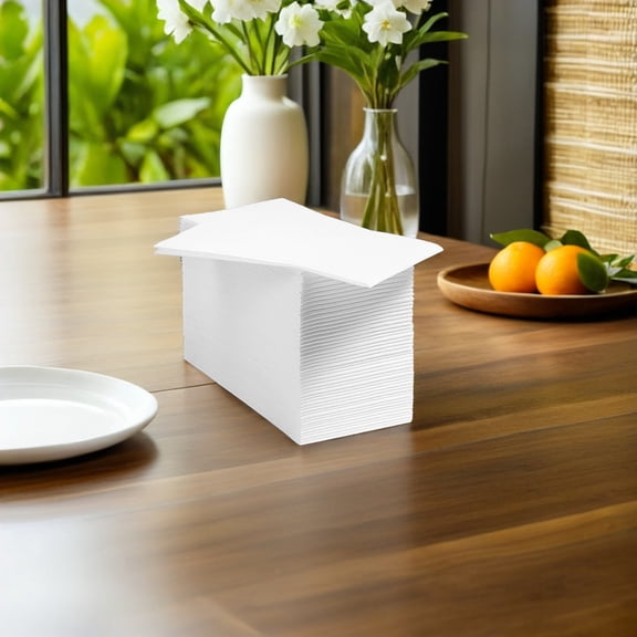 IMIKEYA 100Pcs White Cocktail and Luncheon Napkins Thick Paper Napkins for Professional Dining and Banquets