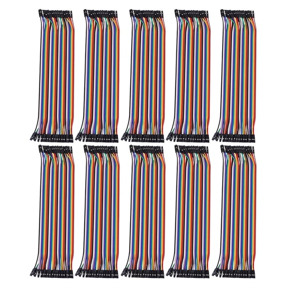 IMIKEYA 10Pcs Breadboard Jumper Wire Assorted Color Flexible Insulated Ribbon Wire for Computer Prototyping