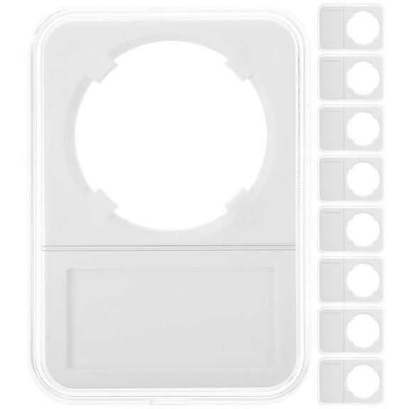 IMIKEYA Clear Ps Coin Holders White Plastic Box for Collectors Storage 10Pcs