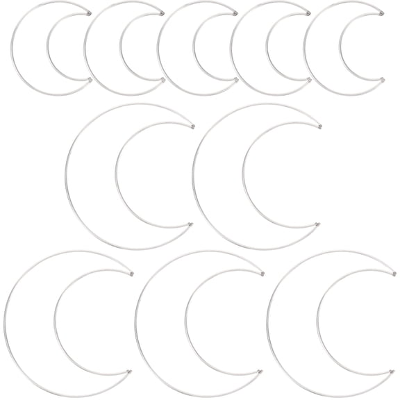 IMIKEYA 10Pcs Dream Catcher Moon Hoop Metal Rings for DIY Accessories in Art Display and Home Decor