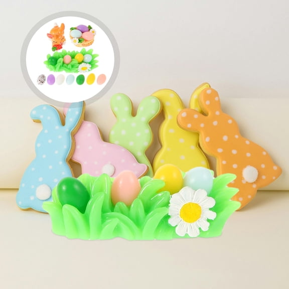 IMIKEYA 10Pcs Assorted Color Easter Micro Landscape Resin Figurines for Decor