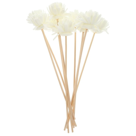 IMIKEYA White Rattan Aroma Diffuser Reeds for Home and Office Use 10Pcs
