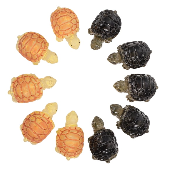 IMIKEYA Realistic Resin Tortoise Figurines in Assorted Colors, Ideal Decorations for Fish Tanks, Playhouses, and
