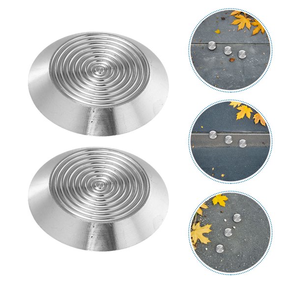 IMIKEYA 10Pcs Weatherproof Plated Silver Tactile Warning Indicator Studs for Walkway Nonslip Guidance