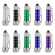 IMIKEYA 10pcs Mini Flashlight 5 LED Powerful Flashlight Keyring Torch Keychain for Home Outdoor Activities(Random Color)