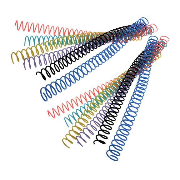 IMIKEYA 12 Assorted Color Plastic Binder Rings for DIY Projects Flexible Loose Leaf Book Clips