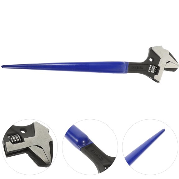 IMIKEYA 12 Inch Heavy Duty Spud Wrench Multi Color with Hammer Head and Adjustable Reversible Jaw