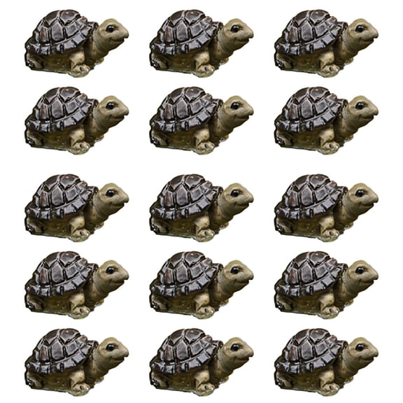 IMIKEYA Black Resin Turtle Decor 15 Pieces for Garden and Tabletop