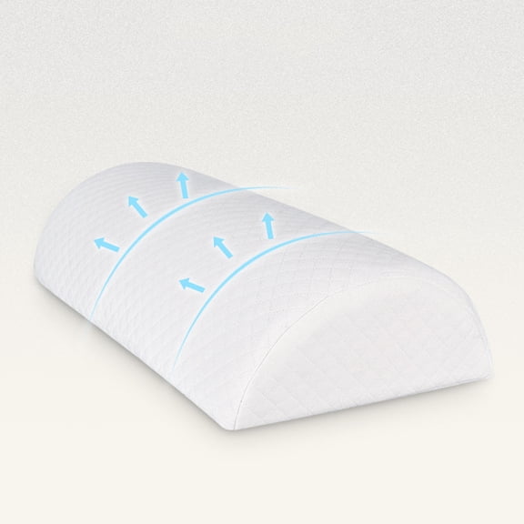 IMIKEYA 1PC Semicircle Pillow White Polyurethane Reduces Leg Pressure for Users Needing Leg Support in Bed Use