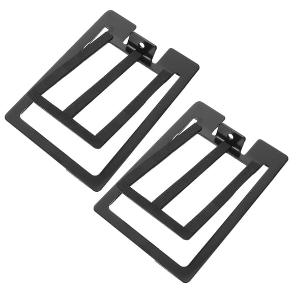 IMIKEYA 1Pair Black Metal Desktop Speaker Stands with 15 Degree Tilt for Optimized Sound Direction
