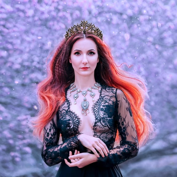 IMIKEYA 1Pc Black Wedding Crown Baroque Style Rhinestones Headdress for Engagements and Events