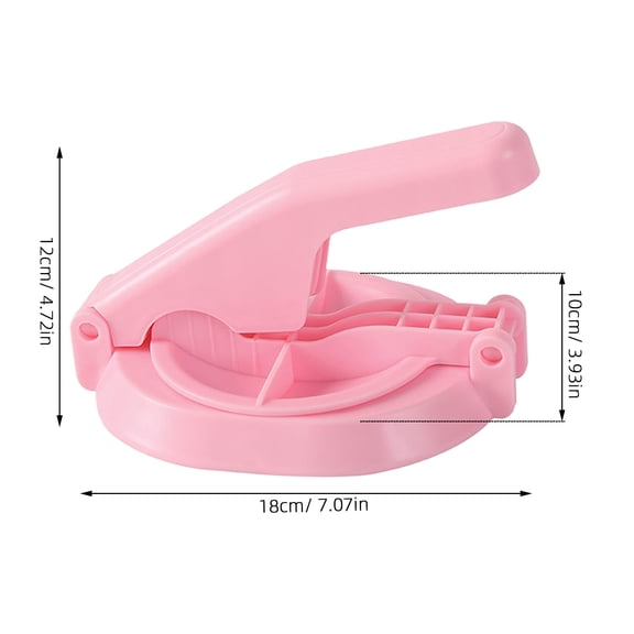 IMIKEYA 1Pc Pink Plastic Dough Ball Presser Mold for Dumpling and Wonton Wrapper Making