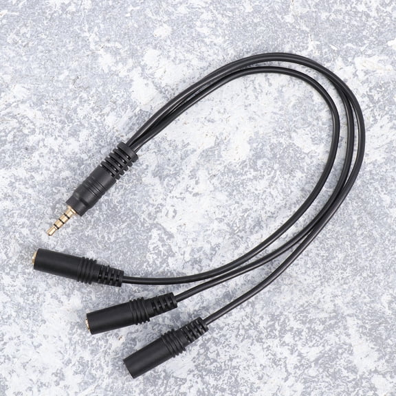 IMIKEYA 1Pcs Headphone Extension Cable Volume Control Headphone Splitter Black for Tablet Users