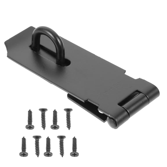IMIKEYA 1Set Compact Black Stainless Steel Window Lock Sturdy Wear Resistant Hasp Lock