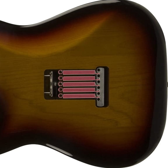 IMIKEYA Guitar Tremolo Bridge with Red Metal Polished Texture Spring Set for Electric Guitar Replacement
