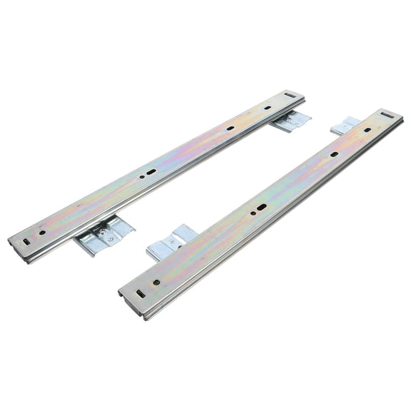 IMIKEYA 1Set Steel Keyboard Slide Side Mount Track Rail for Office Desk Drawer Furniture