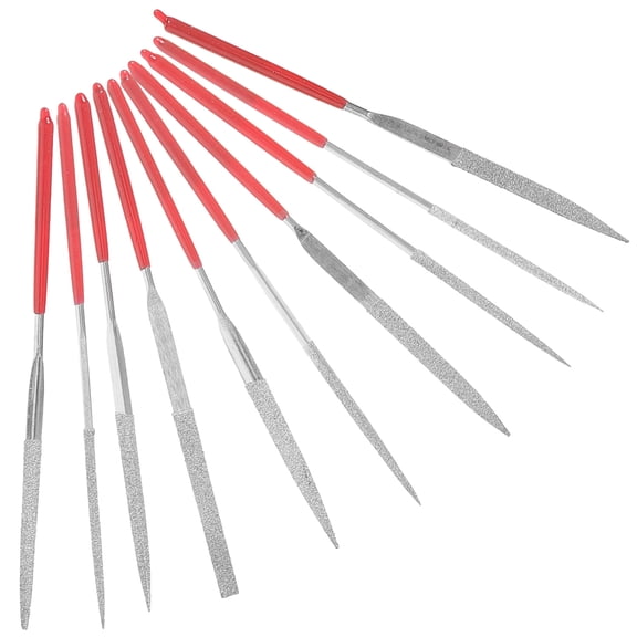 IMIKEYA 1Set Precision Red Metal File Set Compact Portable Needle Files for Jewelry Craft