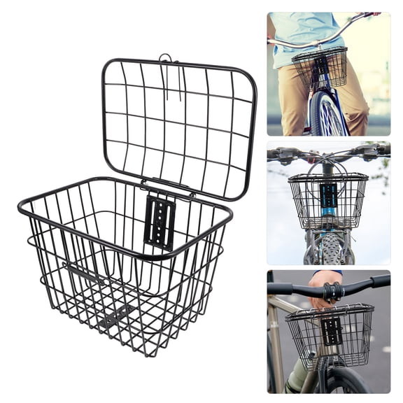 IMIKEYA 1Set Multipurpose Black Bike Storage Container with Lid for Mountain Bikes and Electric Bikes