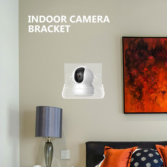 IMIKEYA 1Set No Punching Acrylic Camera Stand Floating Wall Shelf for Stable Home Camera Placement