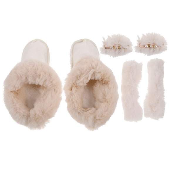 IMIKEYA Cozy Fluffy Inserts for Shoes in Dark Grey for Cold Weather 1Set