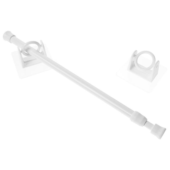 IMIKEYA 1Set Retractable White Curtain Rod for Home Use Telescoping Pole with No Punch Installation