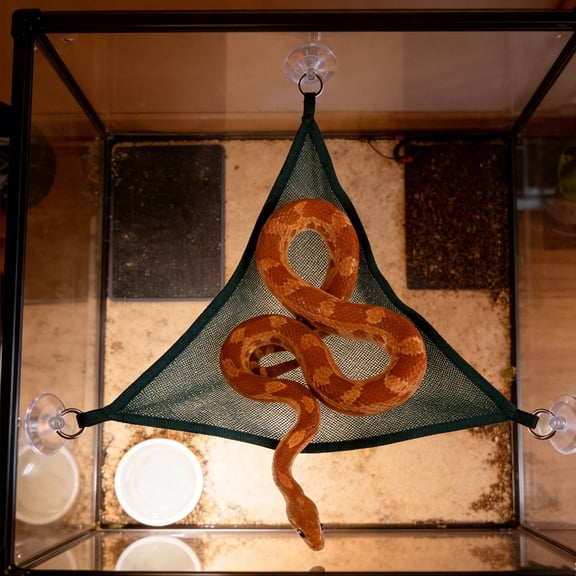 IMIKEYA 1Set Soft Reptile Hammock Green Mesh Climbing Accessory for Snake Tank and Lizard Pets