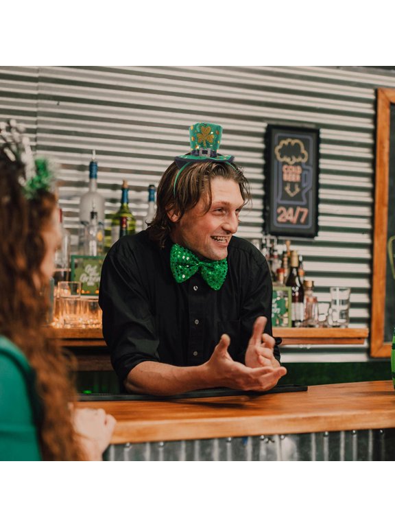 St. Patrick's Headband and Mini Top Hat Set for Irish Festival Celebration Accessories