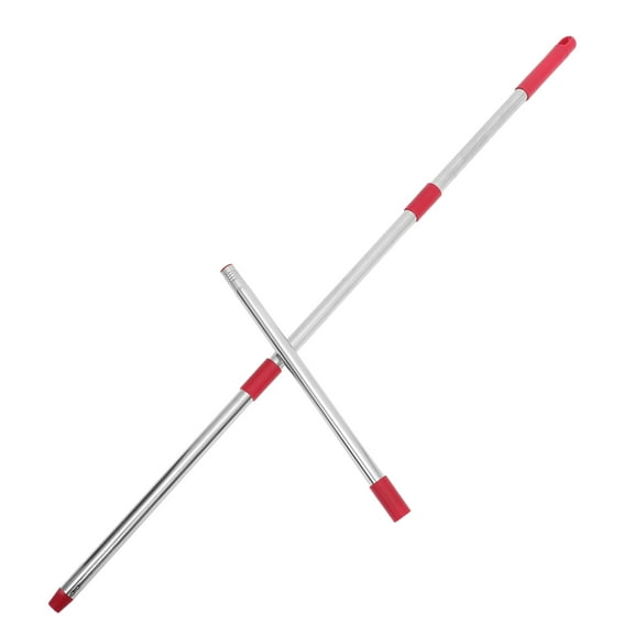IMIKEYA 1Set Stainless Steel Mop Pole Replacement with Four Section Adjustable Length Dark Red