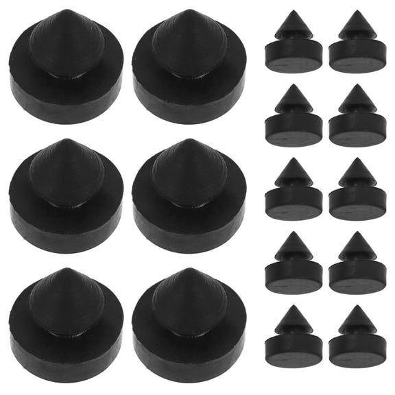 IMIKEYA 20Pcs Black Rubber Door Bumpers for Home Prevent Door Slamming and Protect Walls