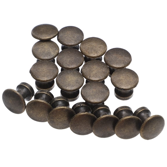 IMIKEYA 20Pcs Vintage Drawer Handles Light Brown Metal Round Knobs Single Hole Retro Style for Dresser