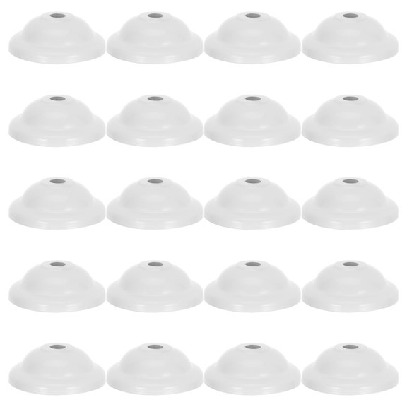 IMIKEYA 20Pcs White Metal Ceiling Light Mounting Plate for Home Ceiling Light Hardware