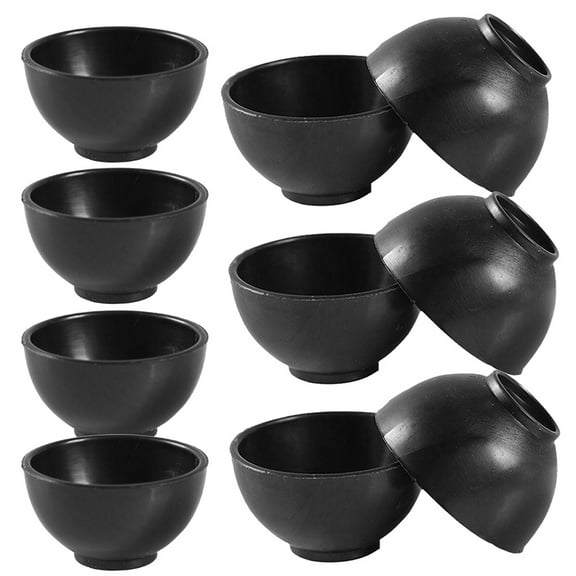 IMIKEYA 20pcs Round Mini Bowls Black Plastic Mini House Decoration Realistic Dollhouse Accessories Craft Projects