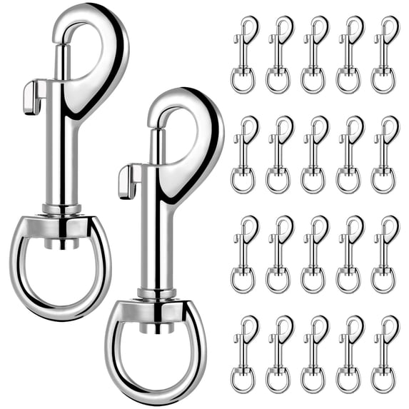 IMIKEYA 24-Pack Zinc Alloy Swivel Hooks Connectors for Pet Leashes ...
