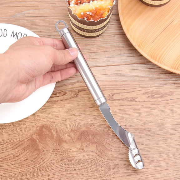 IMIKEYA 2Pcs Kitchen Pepper Corer Stainless Steel Core Extractor with Metal Hook and Easy Grip Handle