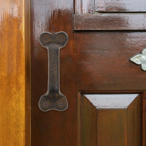 IMIKEYA 2Pcs Rustic Vintage Cast Iron Door Handles Brown Easy Install Pull Knobs